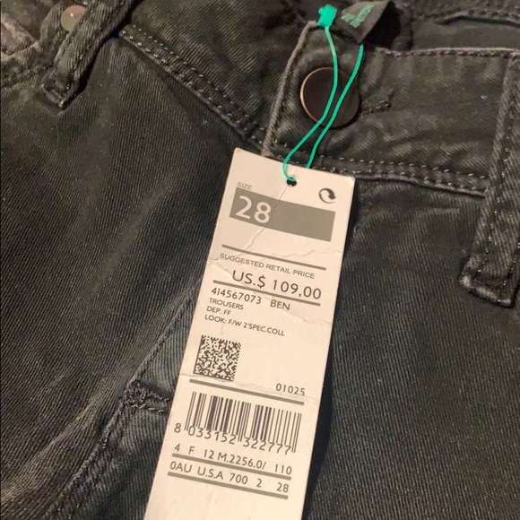 Stile Benetton Distressed Black Designer Jeans - Picture 6 of 7